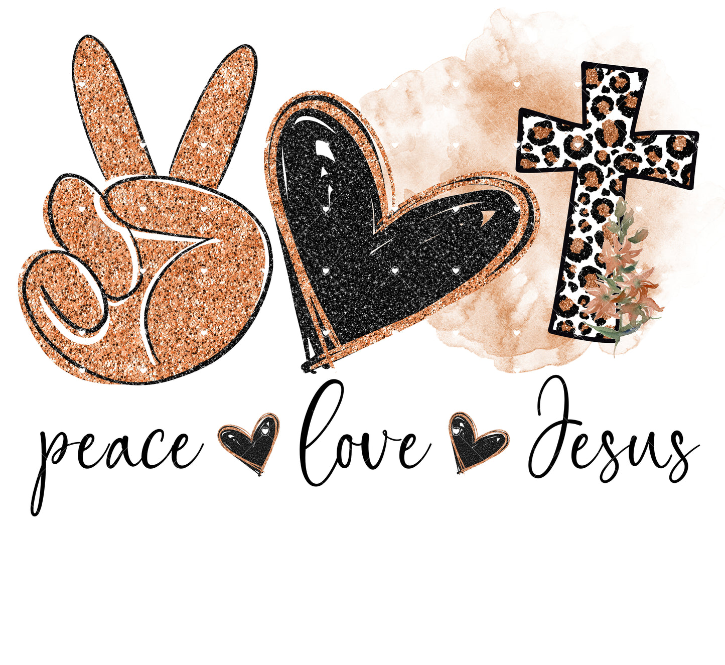 Peace Love Jesus 2 Ready To Press Sublimation Transfer