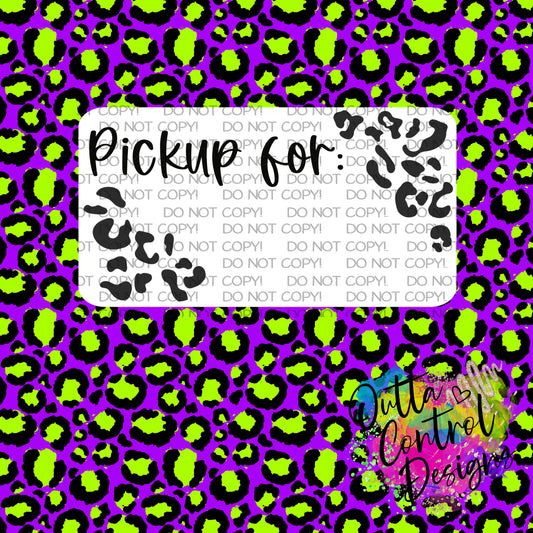 Pick up for leopard Thermal Sticker (25 per order)