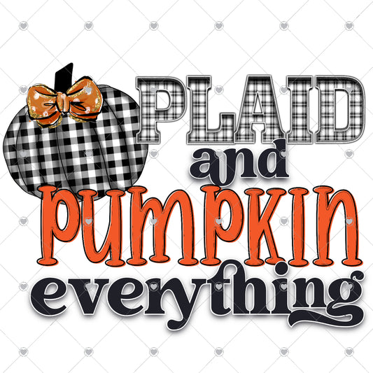 Plaid and Pumpkin Everything Ready To Press Sublimation and DTF Transfer