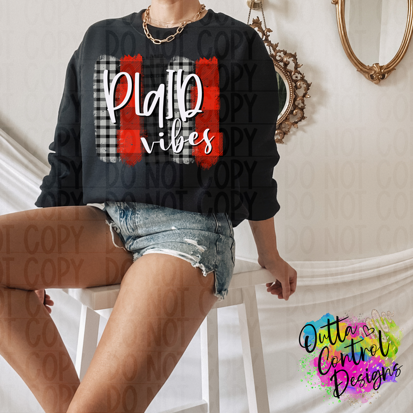 Plaid Vibes | Brush Strokes Ready To Press Sublimation and DTF Transfer