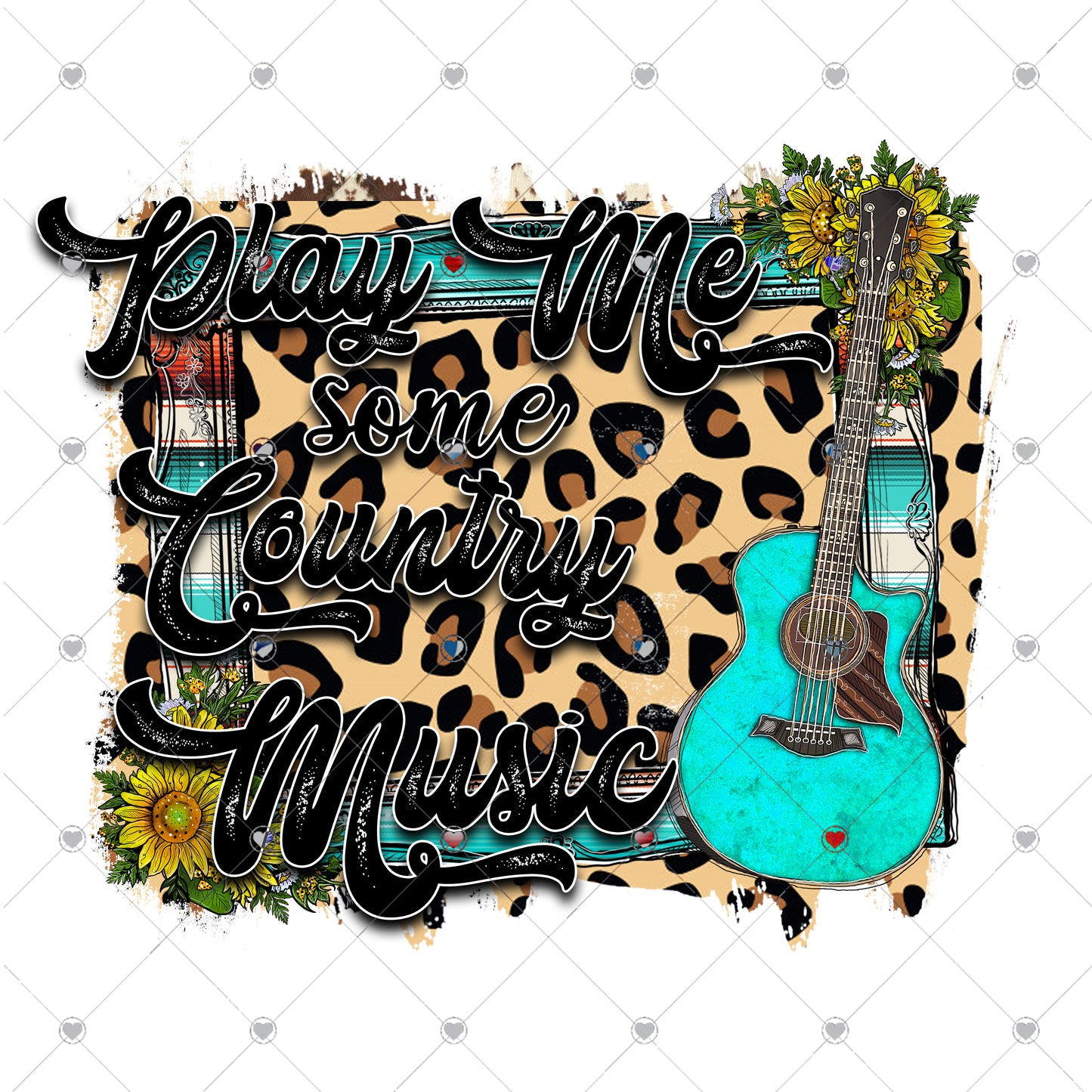 Play Me Some Country Music Ready To Press Sublimation Transfer