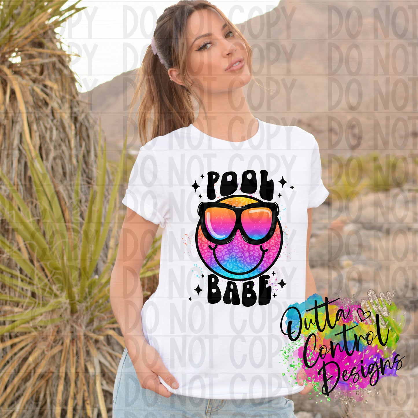 Pool Babe Ready to Press Sublimation and DTF Transfer