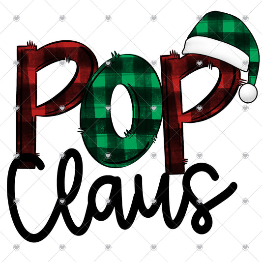 Pop Claus Ready To Press Sublimation and DTF Transfer