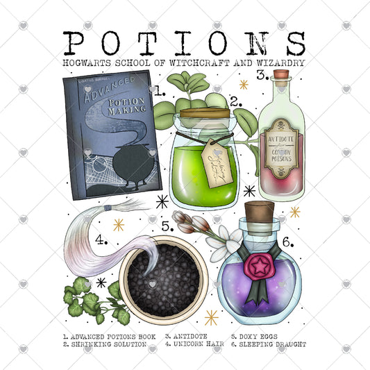 Potions class Ready To Press Sublimation and DTF Transfer