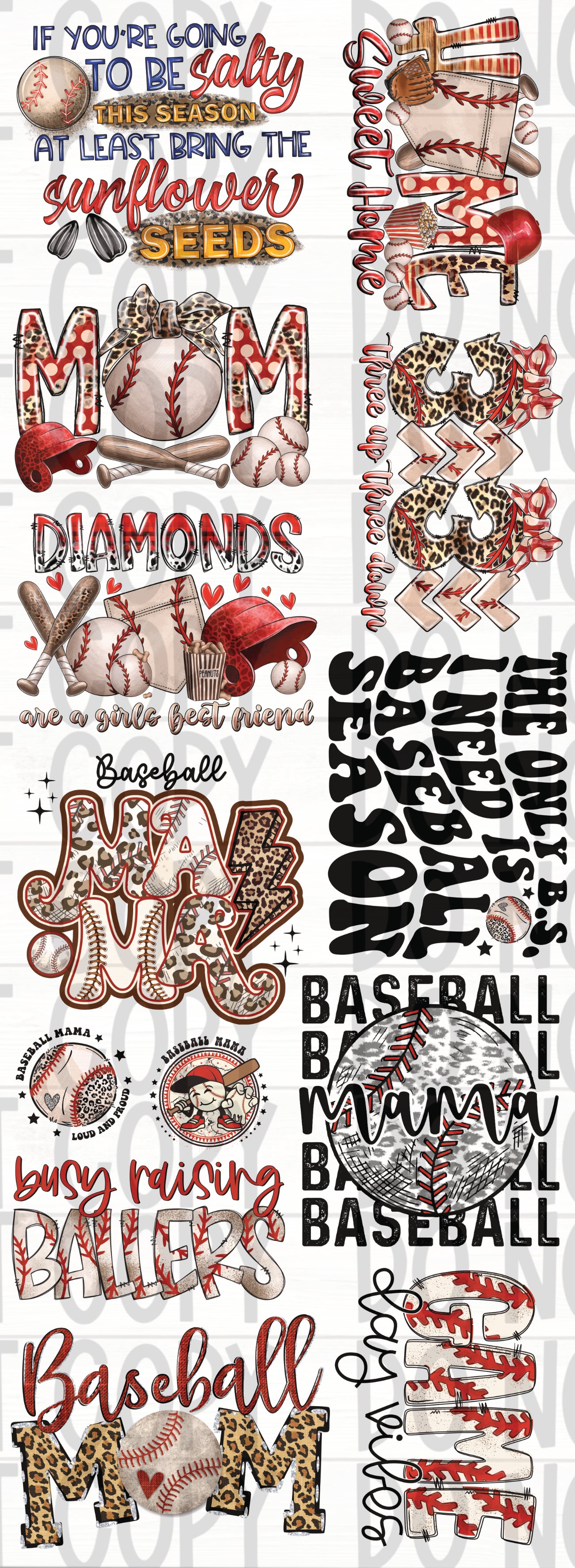 Premade Baseball Gang Sheet