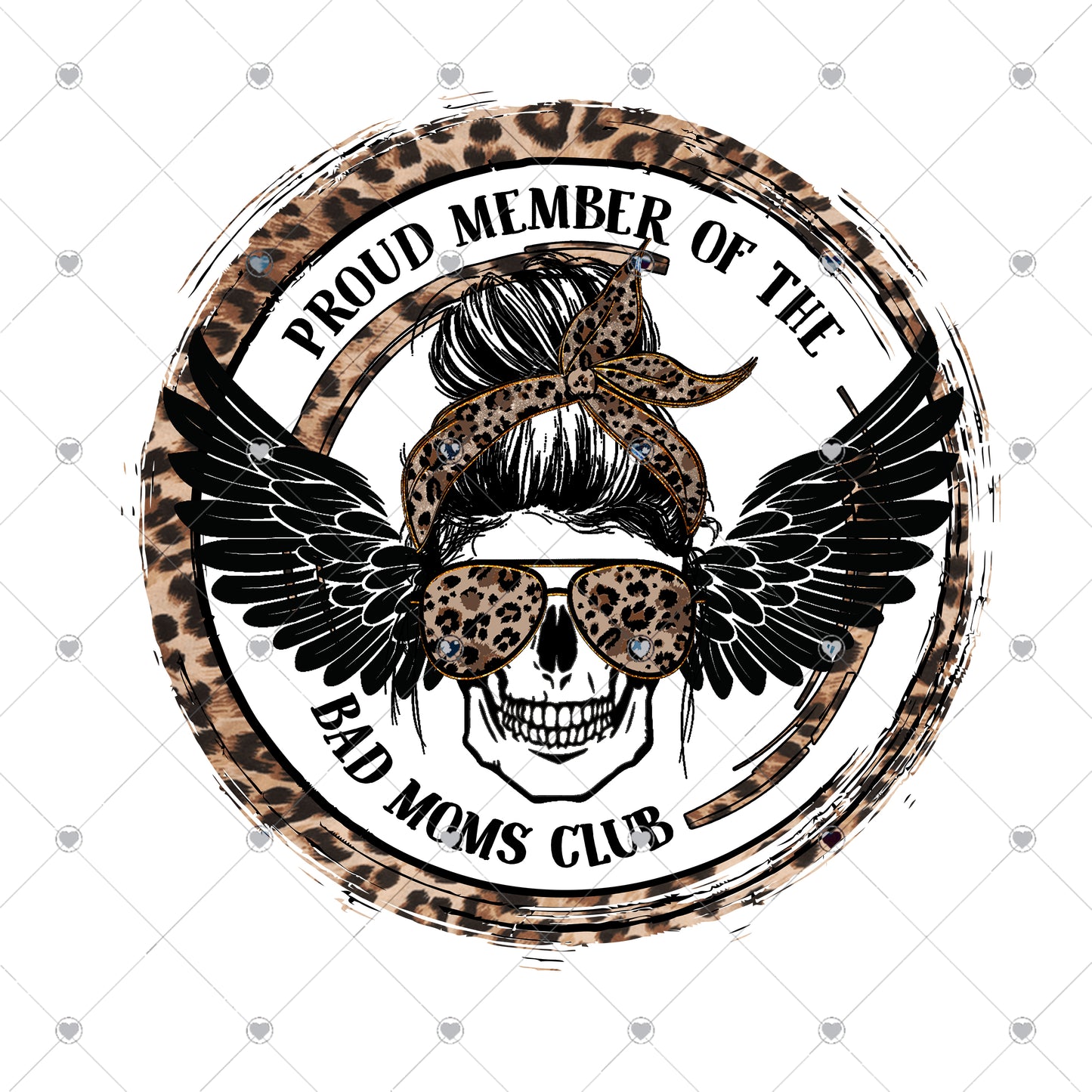 Proud member of the bad moms club leopard Ready To Press Sublimation and DTF Transfer