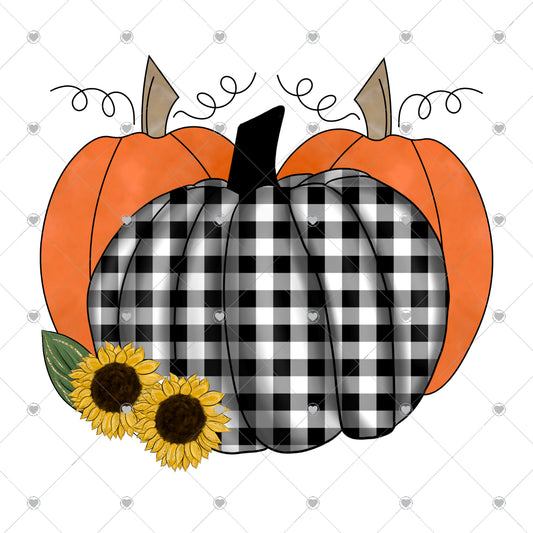 Pumpkin Plaid Ready To Press Sublimation and DTF Transfer