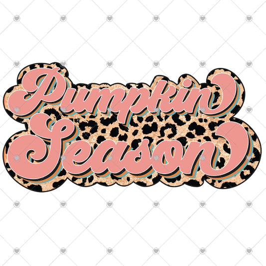 Pumpkin Season | Leopard Ready To Press Sublimation and DTF Transfer