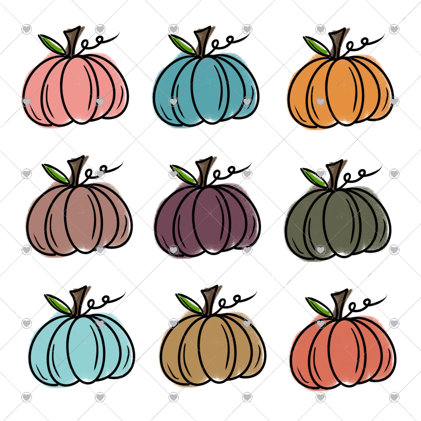 Pumpkins Repeating Ready To Press Sublimation and DTF Transfer