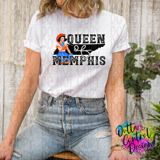 Queen Of Memphis Ready To Press Sublimation and DTF Transfer