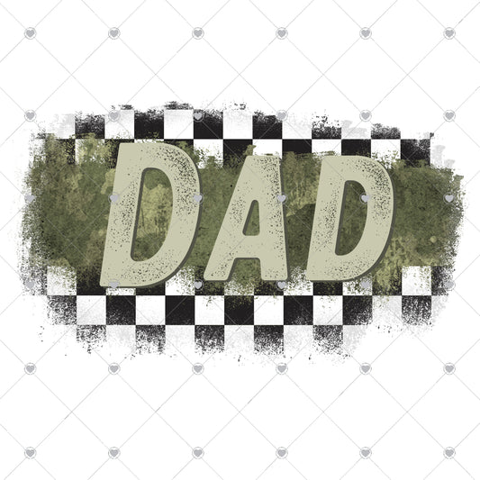 Race Dad Checkered Flag Ready To Press Sublimation and DTF Transfer