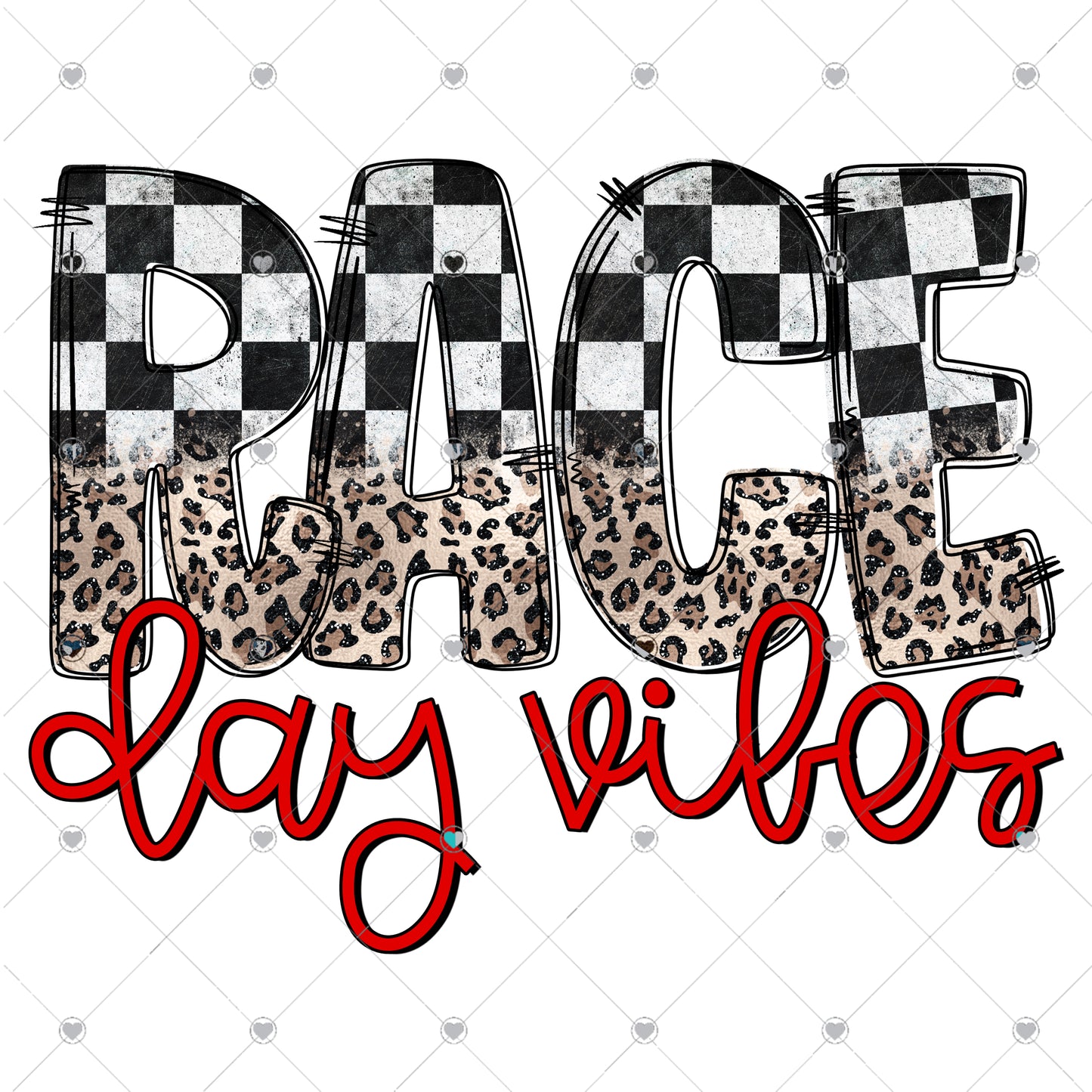 Race Day Vibes Ready To Press Sublimation and DTF Transfer