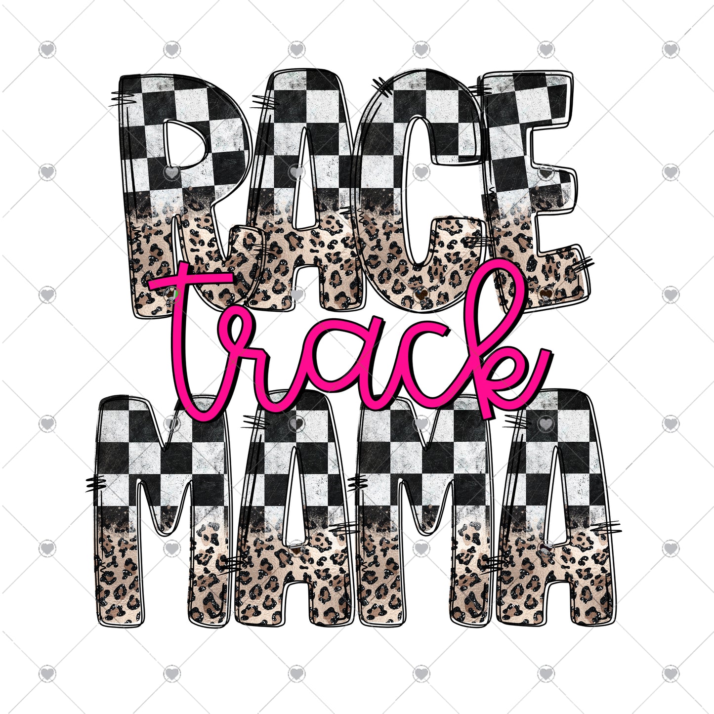 Race Track Mama Ready To Press Sublimation and DTF Transfer