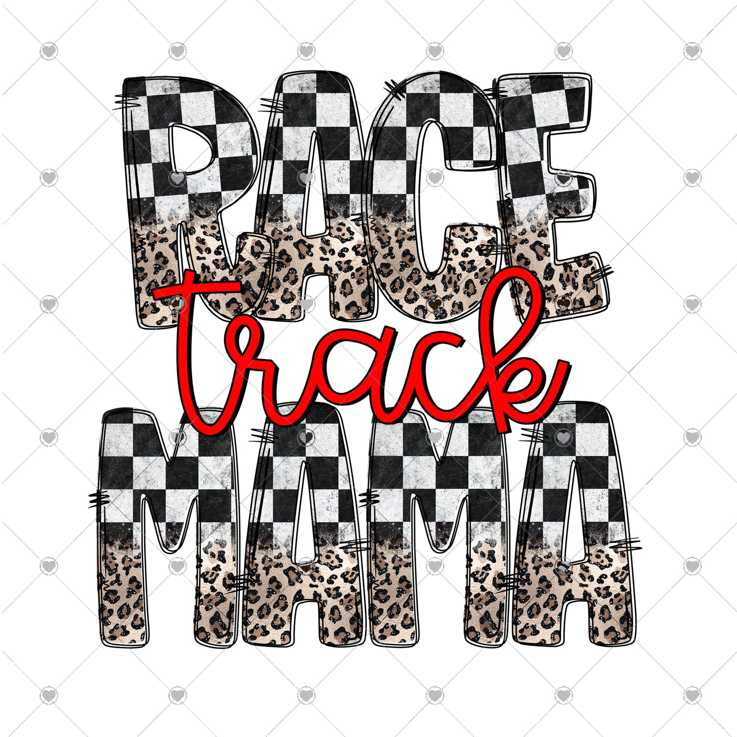 Race Track Mama Ready To Press Sublimation and DTF Transfer