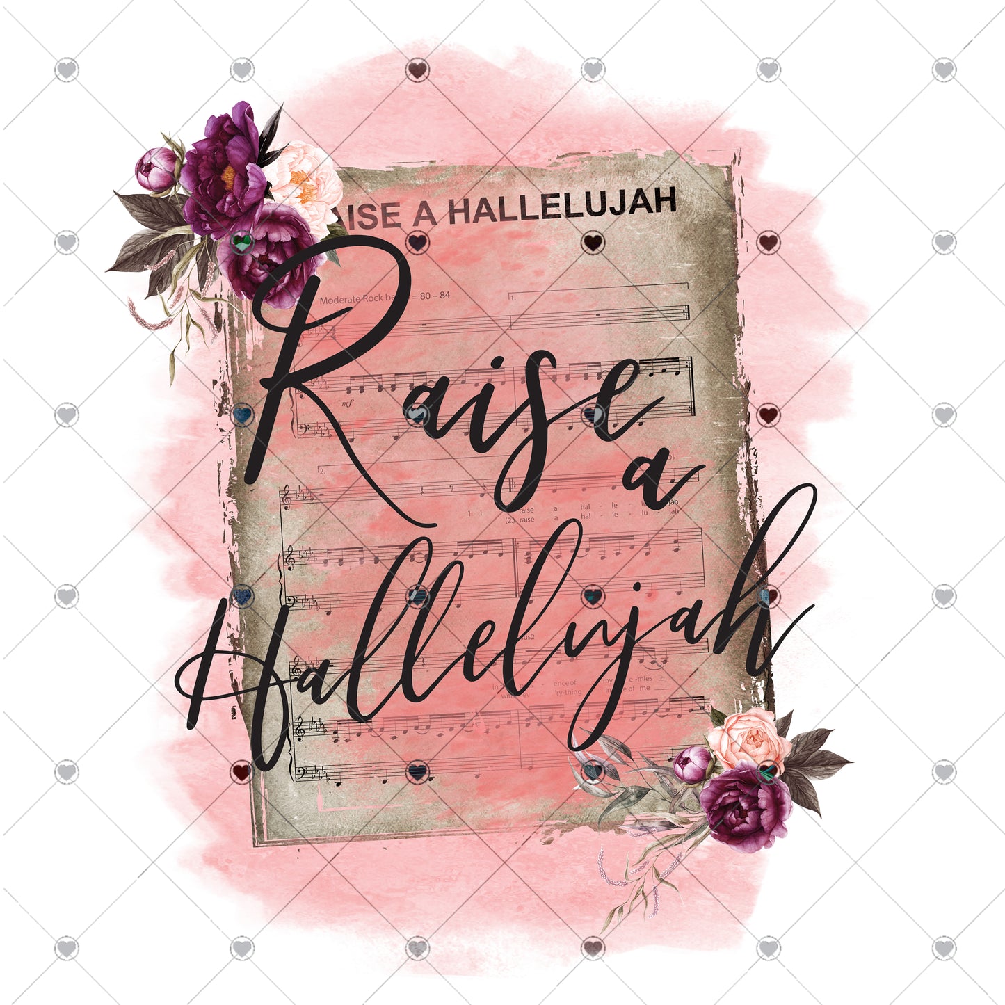 Raise A Hallelujah Ready To Press Sublimation Transfer