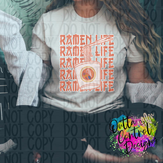 Noodle Life | 2 Ready To Press Sublimation and DTF Transfer