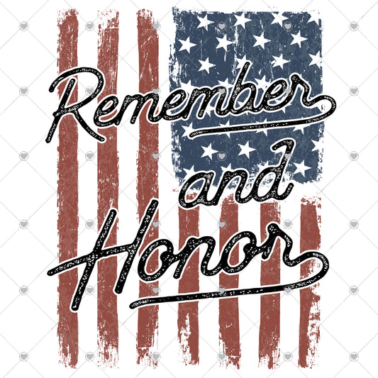 Remember and Honor Ready To Press Sublimation and DTF Transfer