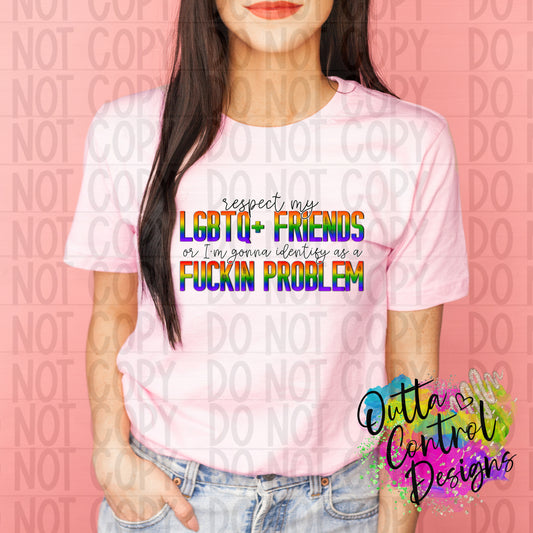 Respect LGBT Ready To Press Sublimation and DTF Transfer