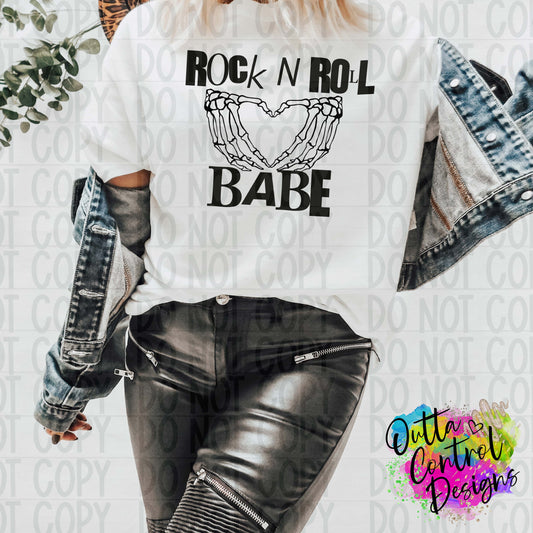 Rock N Roll Babe Ready To Press Sublimation and DTF Transfer