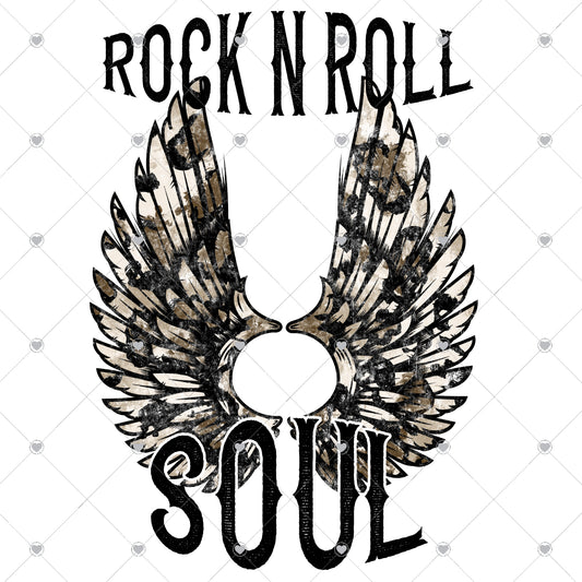 Rock n Roll Soul | Leopard Wings Ready To Press Sublimation and DTF Transfer