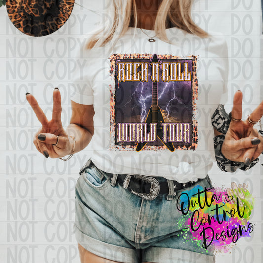 Rock and Roll Tour Ready To Press Sublimation and DTF Transfer
