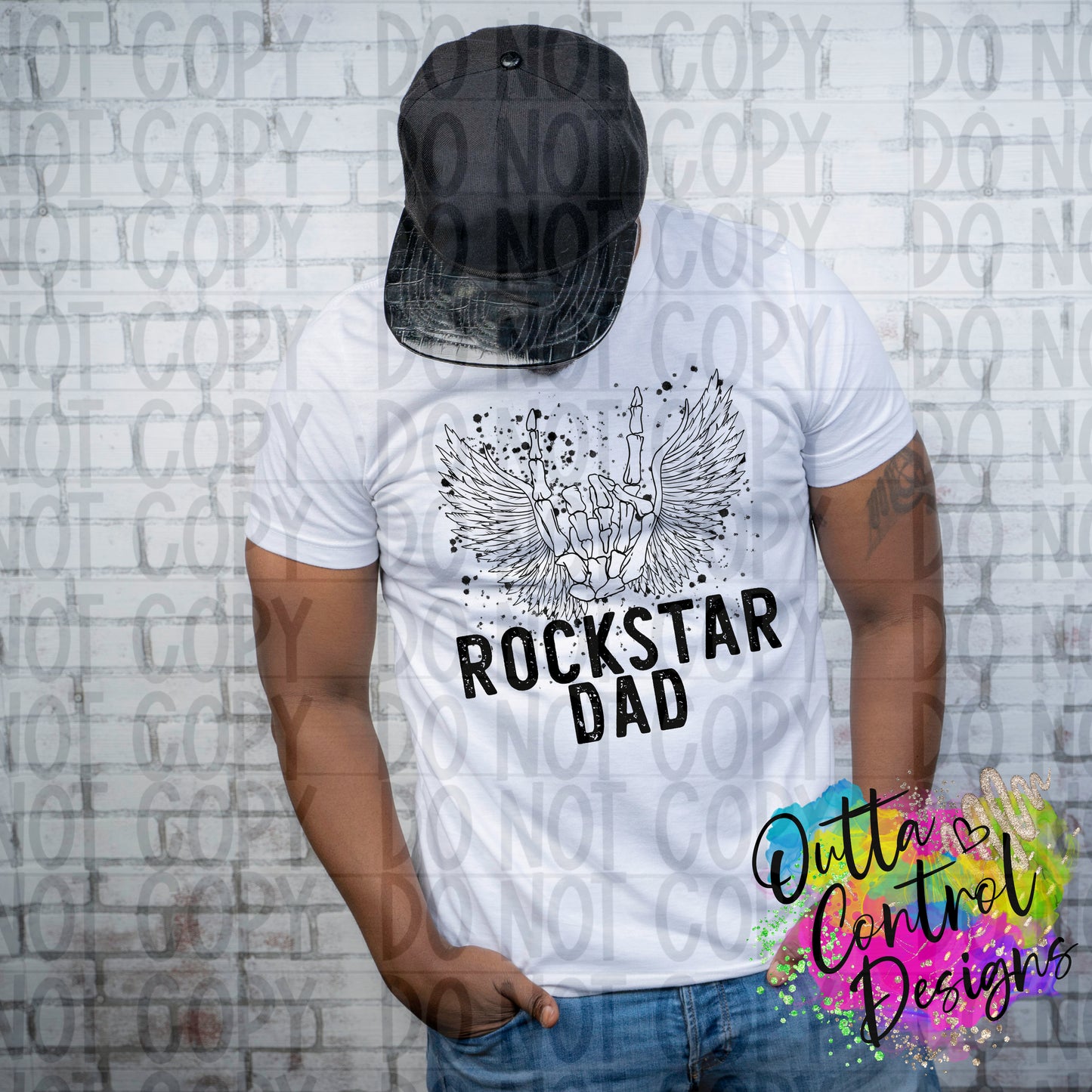 Rockstar Dad Ready to Press Sublimation and DTF Transfer