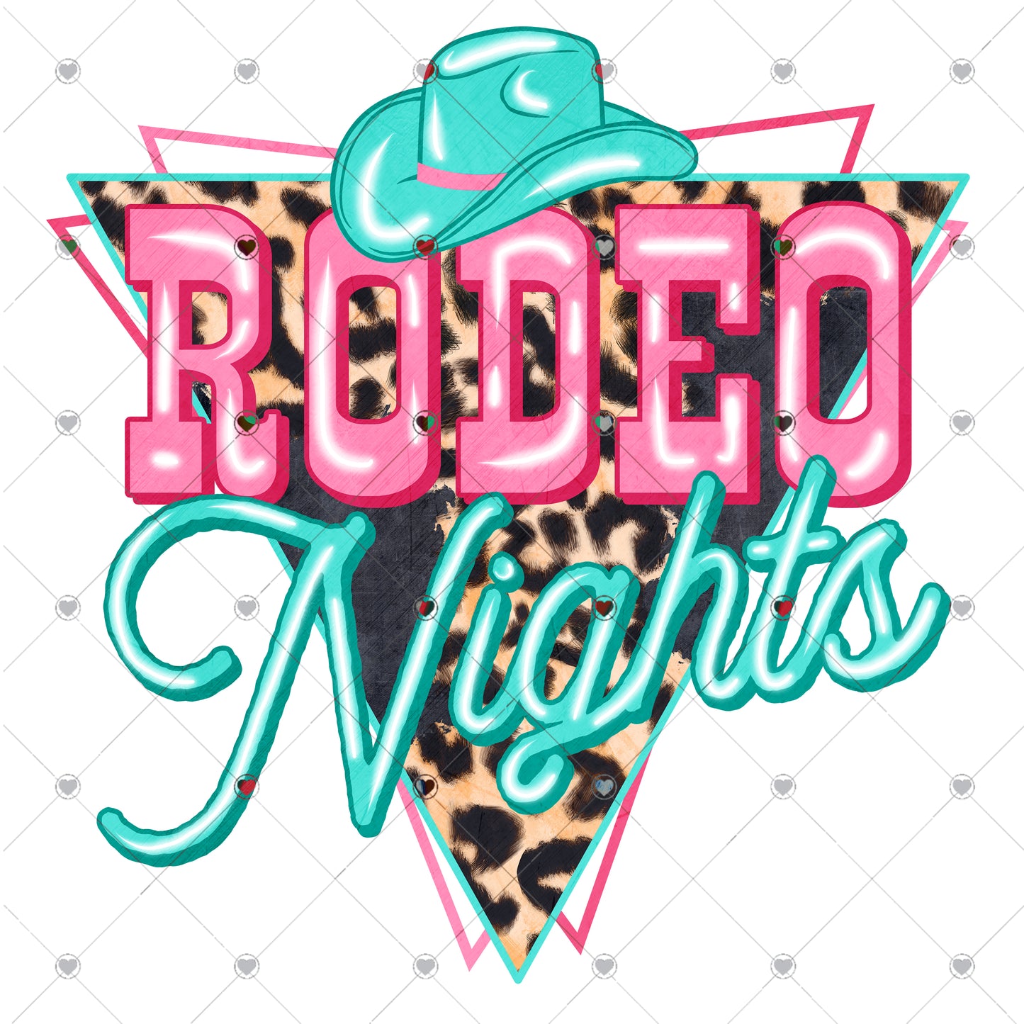 Rodeo nights Ready To Press Sublimation and DTF Transfer