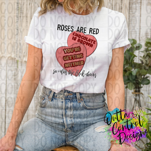 Roses Are Red | 2 Ready To Press Sublimation and DTF Transfer