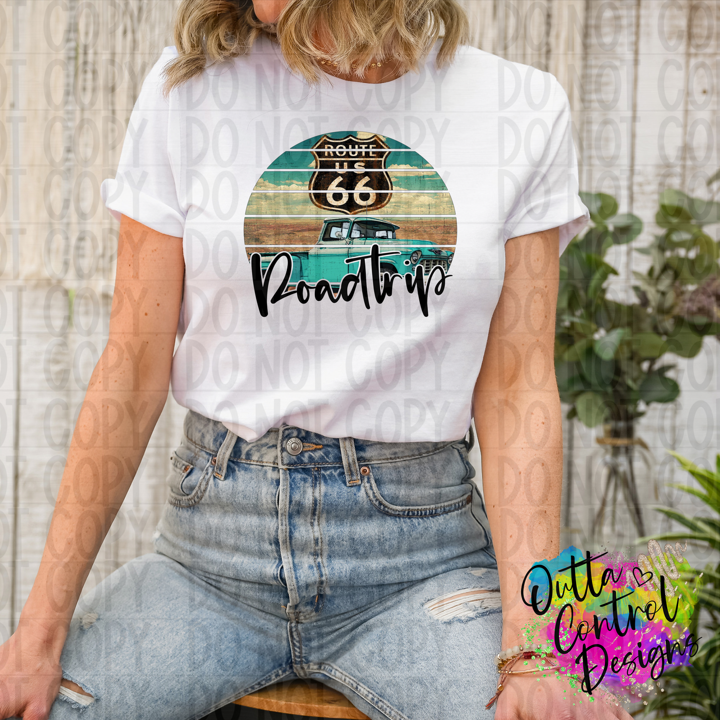 Route 66 Road Trip Ready To Press Sublimation and DTF Transfer