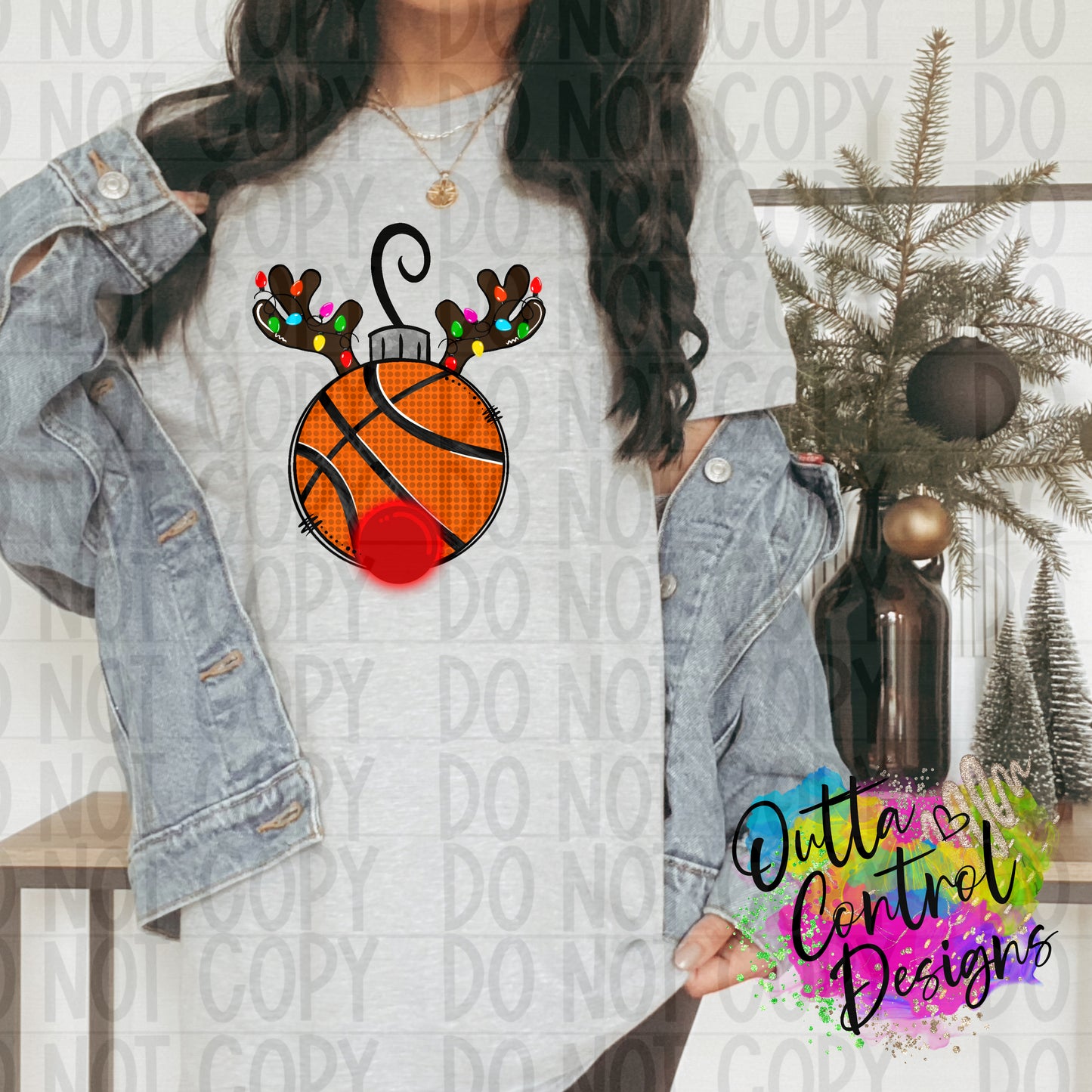 Reindeer Basketball Ready to Press Sublimation and DTF Transfer