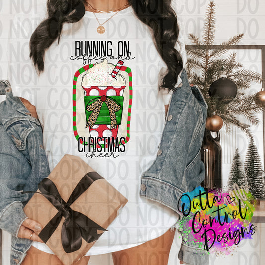 Running on Christmas Cheer Ready to Press Sublimation and DTF Transfer