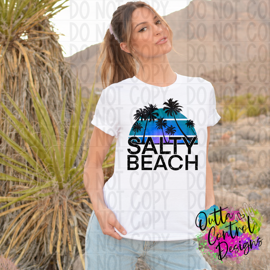 Salty Beach | Blue Ready To Press Sublimation and DTF Transfer