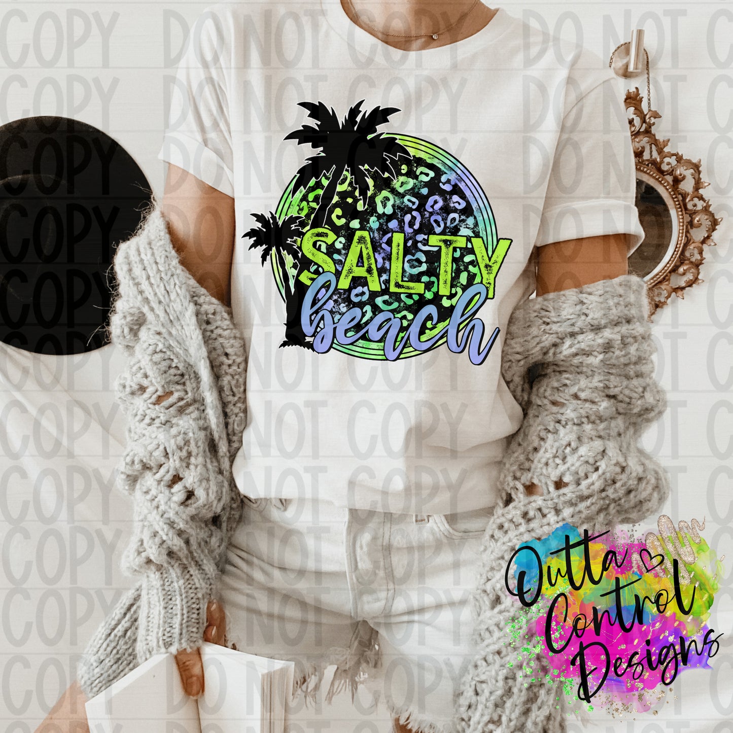 Salty Beach Ready To Press Sublimation and DTF Transfer