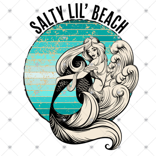 Salty Lil Beach Ready To Press Sublimation and DTF Transfer