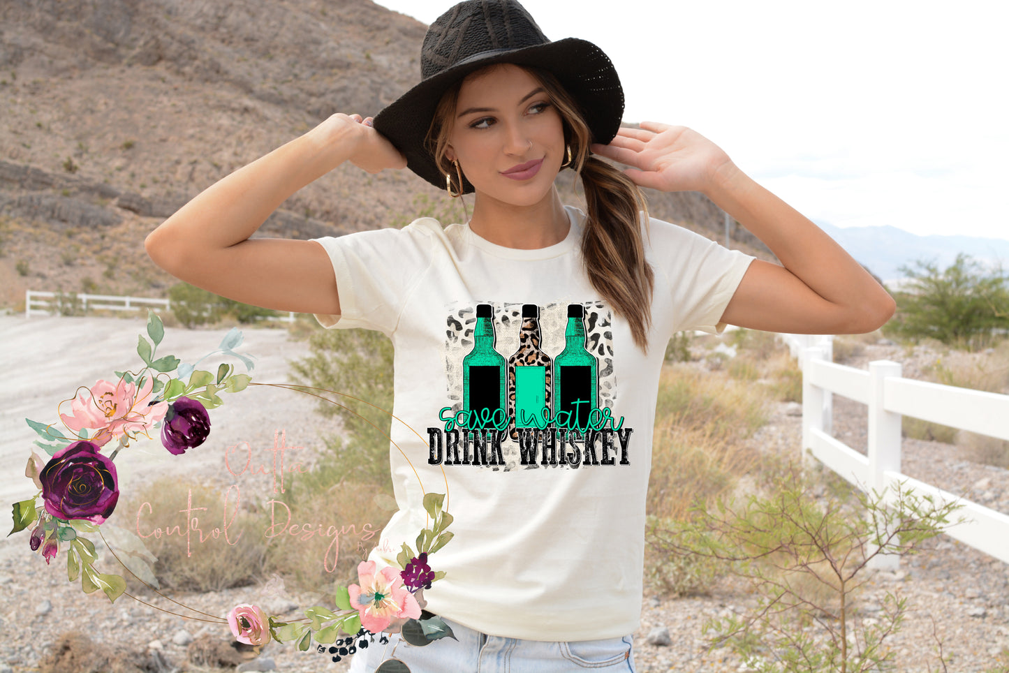 Save Water Drink Whiskey Ready To Press Sublimation Transfer