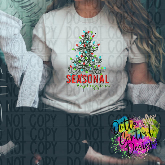 Seasonal Depression Ready To Press Sublimation and DTF Transfer