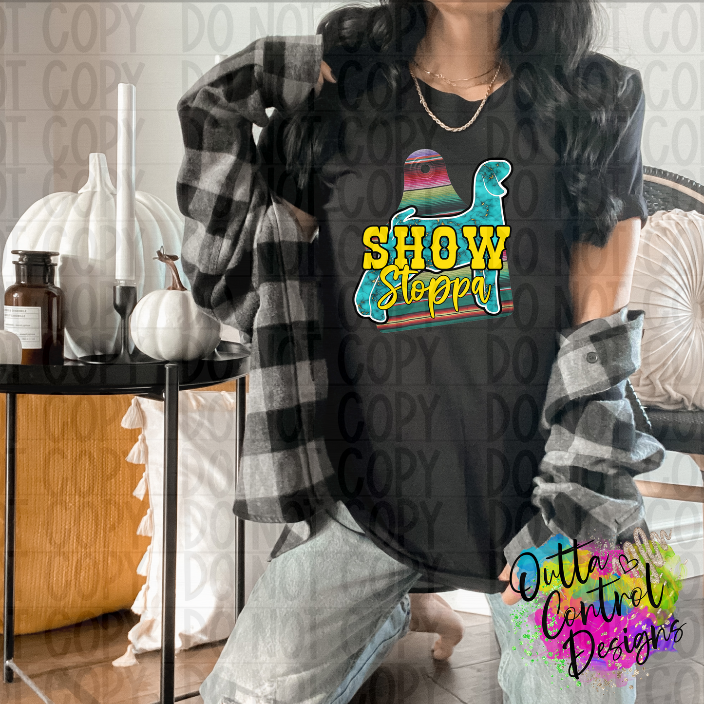 Show Stoppa | Serape Goat Ready To Press Sublimation and DTF Transfer