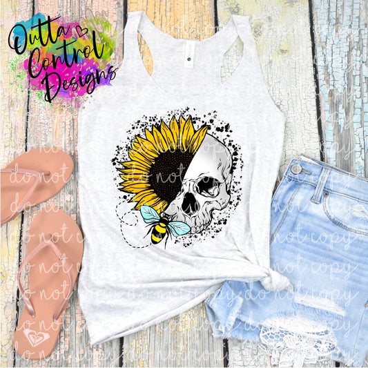 Skellie Sunflower Ready To Press Sublimation and DTF Transfer