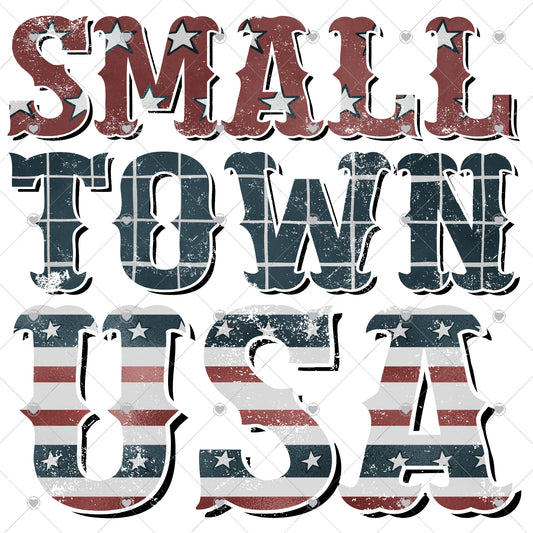 Small Town USA Ready To Press Sublimation and DTF Transfer
