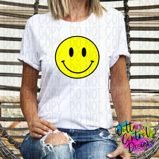 Smile Yellow Ready To Press Sublimation and DTF Transfer