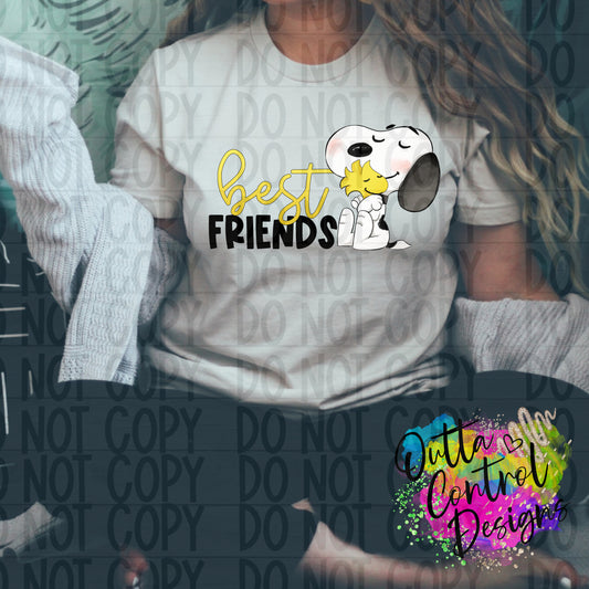 Best friends dog and bird Ready To Press Sublimation and DTF Transfer