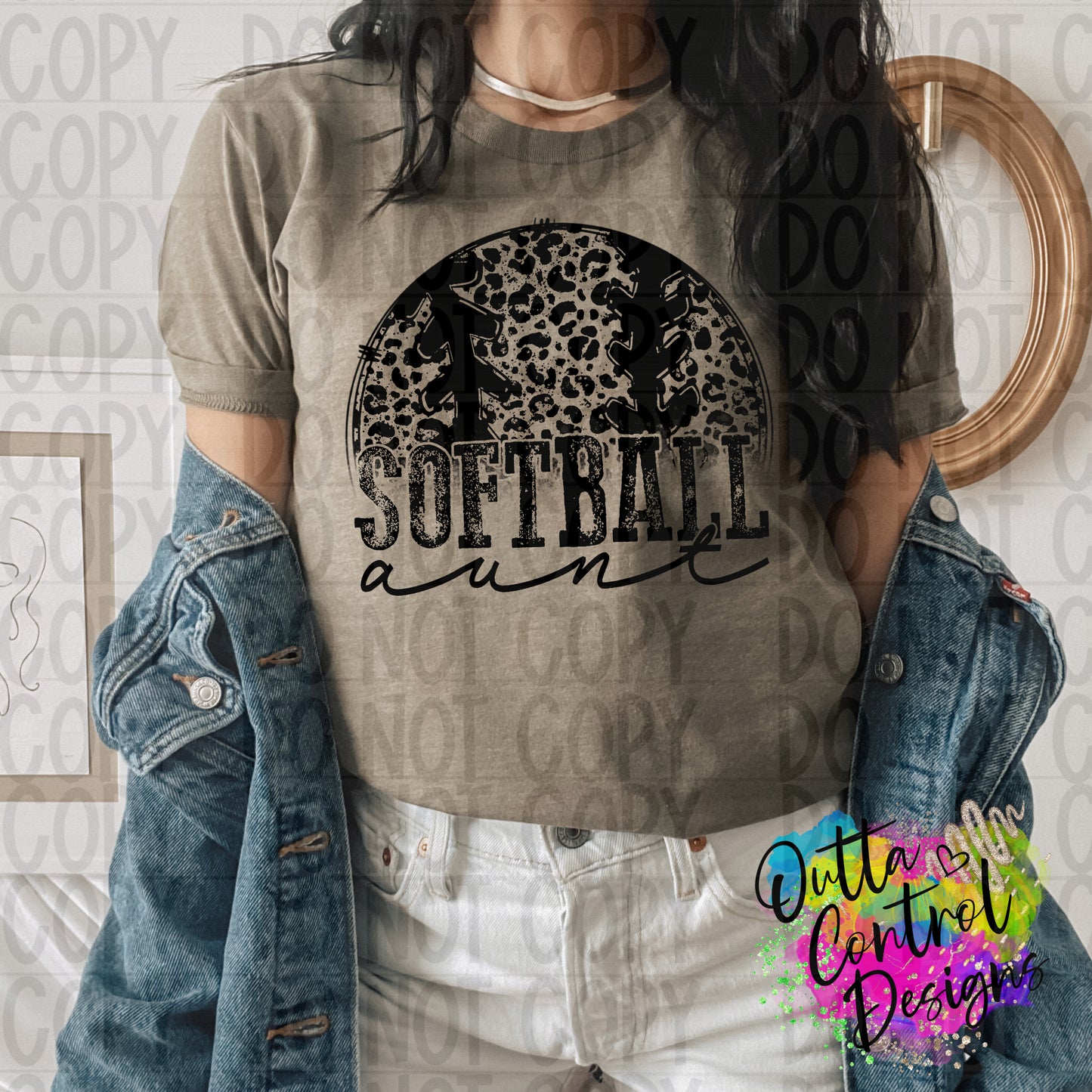 Softball Aunt Ready To Press Sublimation and DTF Transfer