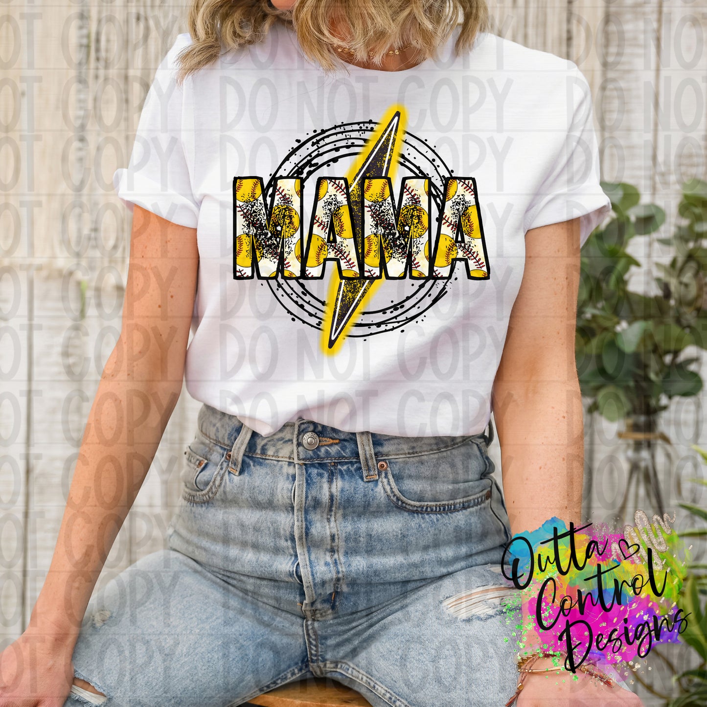 Softball Mama Bolt Ready To Press Sublimation and DTF Transfer