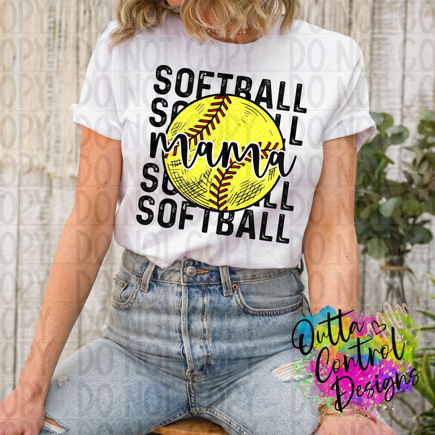 Softball Mama Ready to Press Sublimation and DTF Transfer