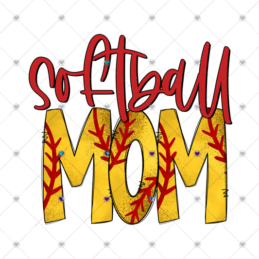 Softball Mom Ready To Press Sublimation and DTF Transfer