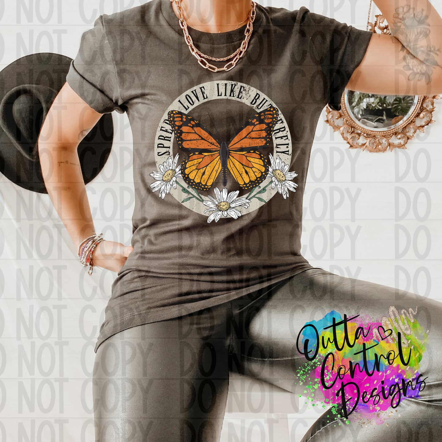 Spread Love Like Butterfly Ready To Press Sublimation and DTF Transfer