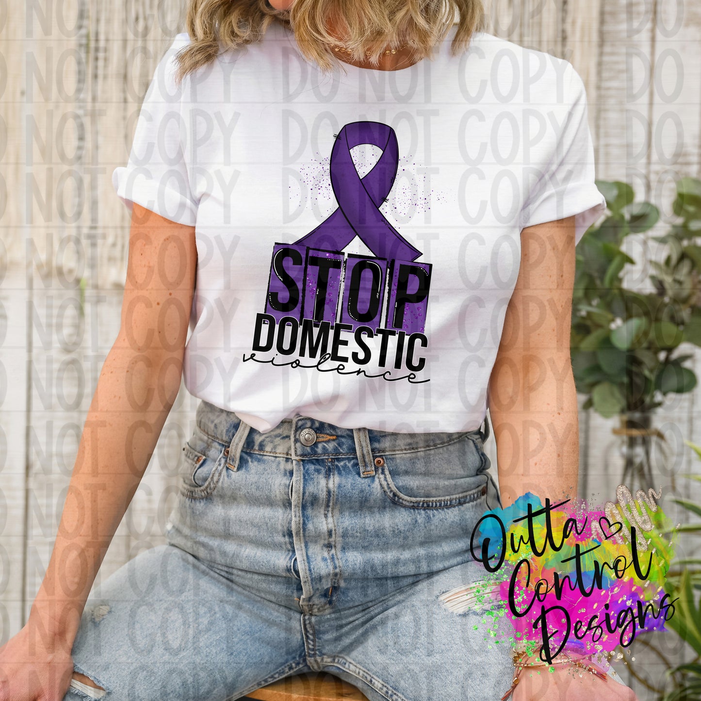 Stop Domestic Violence Ready to Press Sublimation and DTF Transfer