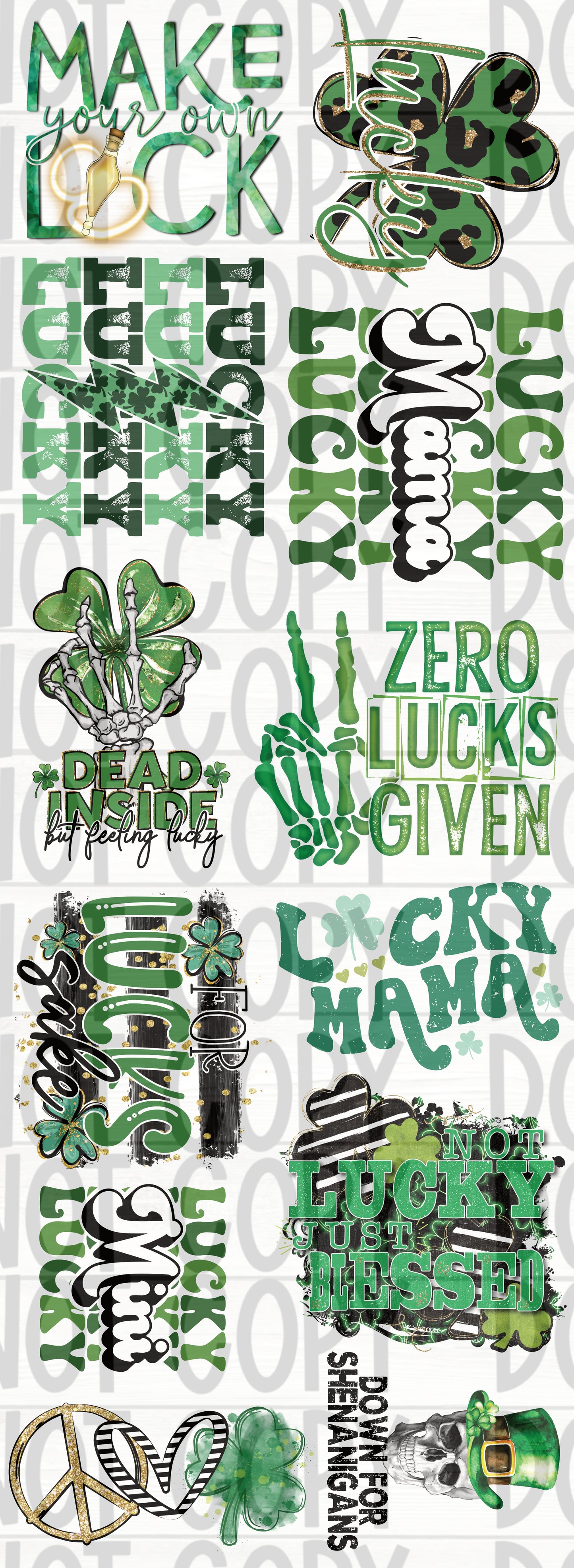 Premade St. Patrick's Day Gang Sheet