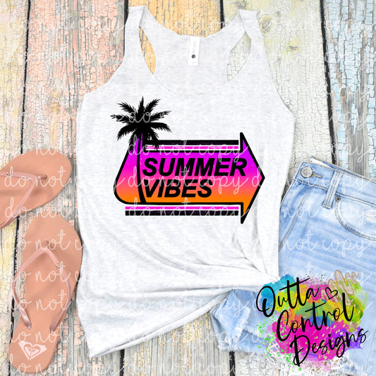 Summer Vibes Arrow Ready To Press Sublimation and DTF Transfer