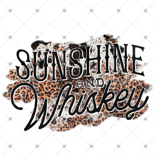 Sunshine and Whiskey Ready To Press Sublimation and DTF Transfer